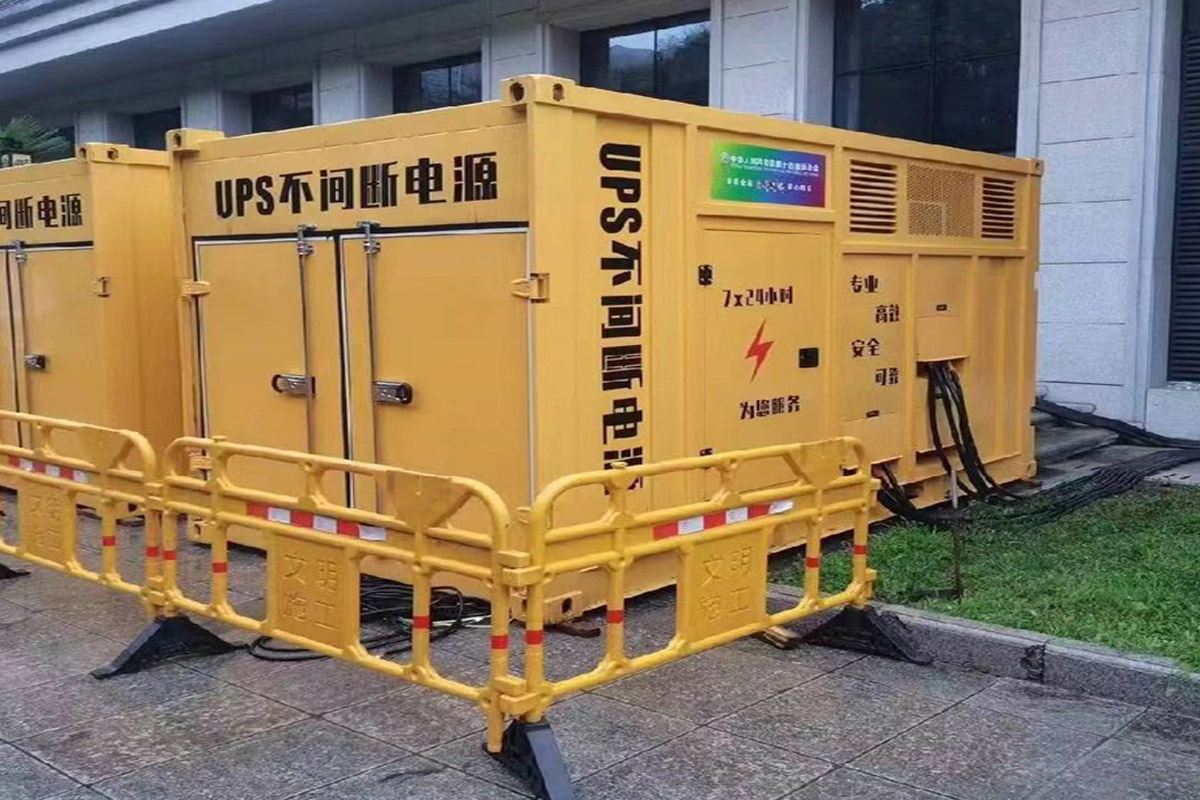 相山发电机租赁施工现场